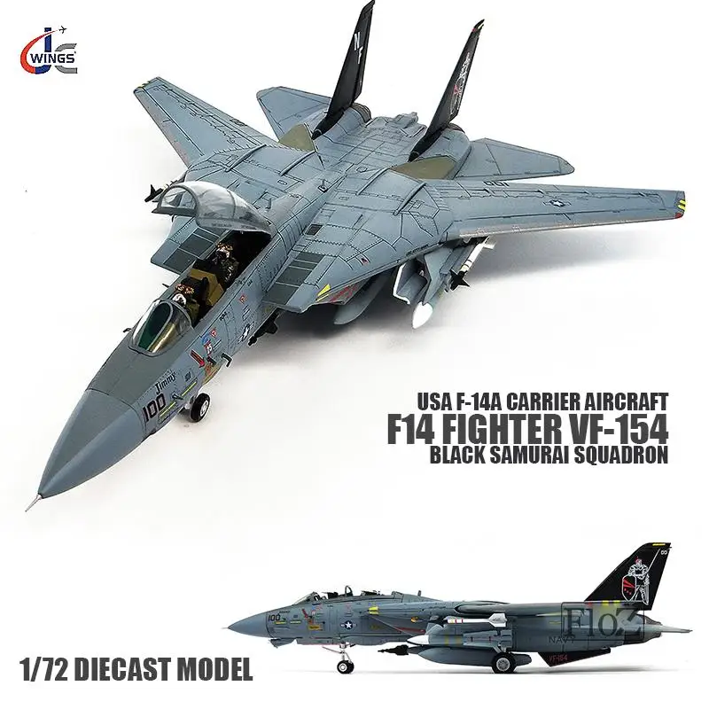 

JCWINGS USA F-14A CARRIER AIRCRAFT F14 FIGHTER VF-154 1/72 diecast plane model