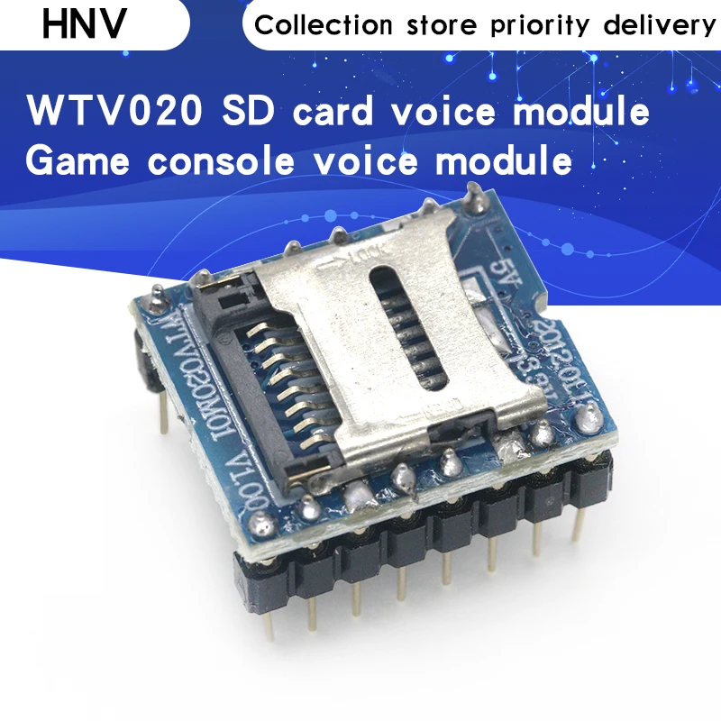 HNV WTV020 WTV020-SD Mini SD Card MP3 Sound Module голосовой модуль для PIC Arduino 2560 UNO R3 WTV020SD-20SS |