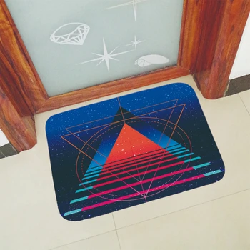

Psychedelic starry sky Anti slip doormat for entrance door mats outdoor indoor front door mat Thicken flannel 40x60cm 50x80cm