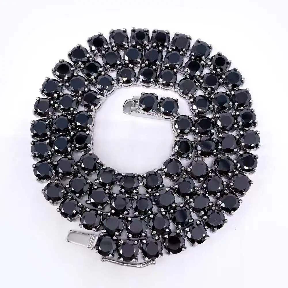 HipHop 4 6mm Single Row Black Zircon 