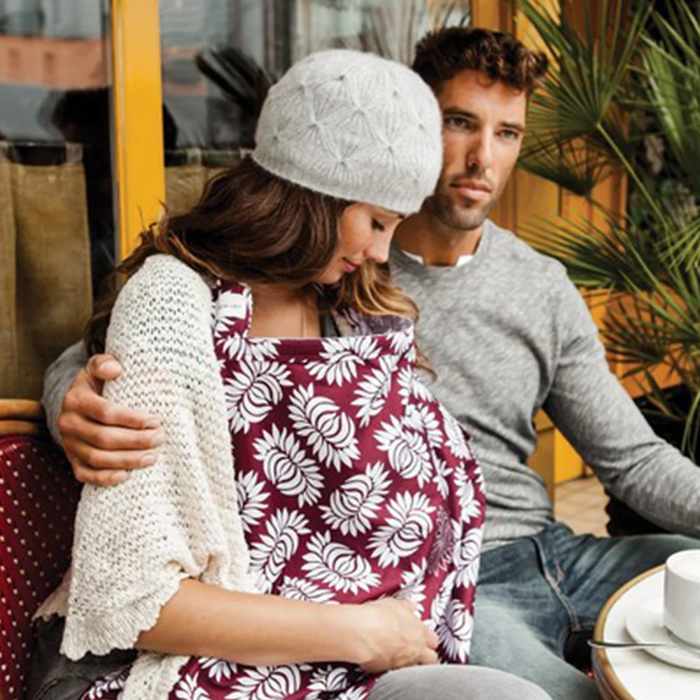 Baby Nursing Cover Mother Breastfeeding Cover Baby Breathable Cotton Gauze Nursing Cloth Feeding Cape Apron 72*102Cm
