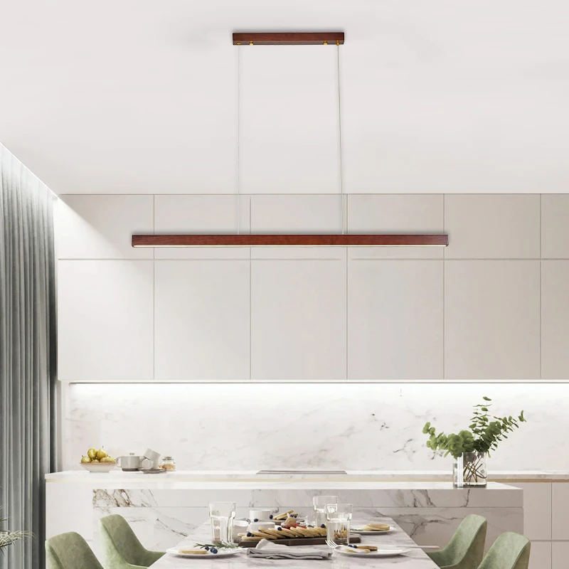 Minimalist LED Wood Pendant Lights for Home Dining Room Hotel Office Kitchen Hanging Light Indoor Living Room Lights Fixture