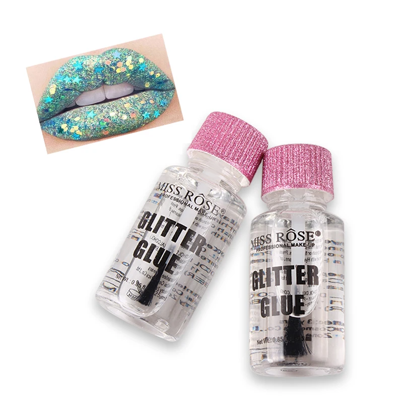 

MISS ROSE 25ml Eyeshadow Glitter Glue Waterproof Makeup Shimmer Cosmetics Primer Glue for Eye Lip Face Body Festival Shimmer