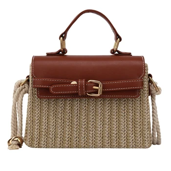 

Straw Bags For Women Summer New Fashion Crossbody Bag Ladies Small Purses And Handbags Female Travel Messenger Bags Brown