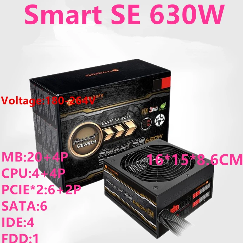 Блок питания для Thermaltake(Tt) половинный модуль ATX 12V тихий блок питания 530 W/630 W блок питания Smart SE 530W Smart SE 630W