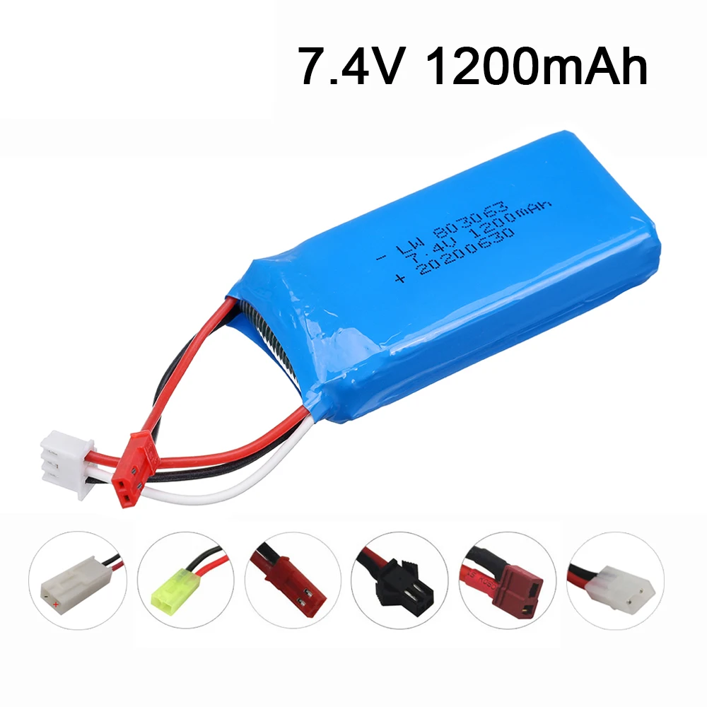 Литий-Полимерный Аккумулятор 7 4 в 1200 мАч для MJXRC X101 X102 JST Plug 803063 литий-полимерный