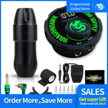 Dragonhawk мачта топ тату машина комплект Мотор поворотная ручка макияж мощность иглы