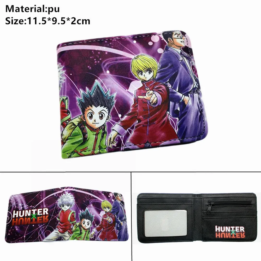 HunterXHunter PU кошелек аниме короткий двойного сложения для мальчиков и девочек