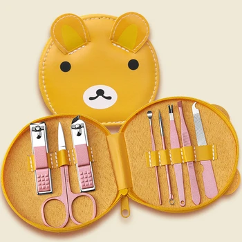 

8 In 1 Nail Clippers Set Manicure Pedicure Kit with PU Storage Bag Women Hand Foot Care Stainless Steel Nail Clipper Tools