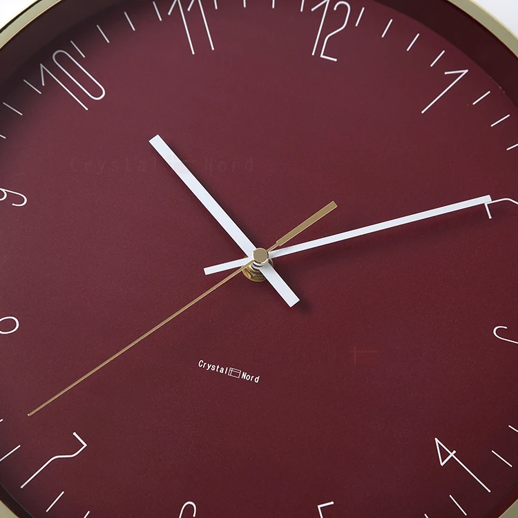 Nordic Vintage Wall Clock Simple Silent Numeric Luxury Round Clock Living Room Watch Orologio Da Parete Klok Home Decor EE50WC