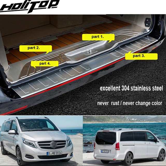 Защита порога для дверного и заднего бампера V260 VITO V class W447 нержавеющая сталь 304