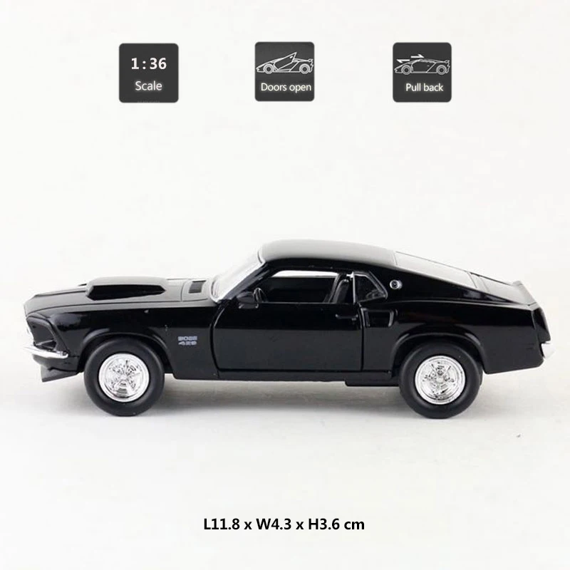 HOMMAT 1:36 винтажная модель Mustang Boss 429 автомобиля металлический сплав литая под