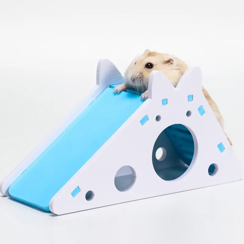 Toy Hedgehog-House Slide Wood-Plastic-Plate Hamster Hideout Guinea-Pig Exercise Chinchilla