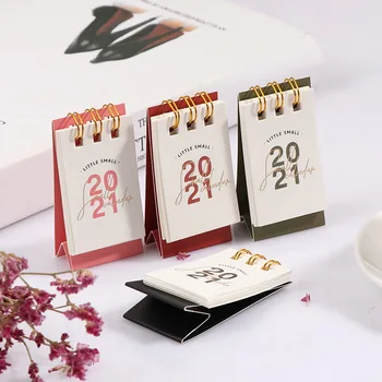 

2021 Mini Calendar Coil Schedule Desk Table Date Reminder Timetable Planner