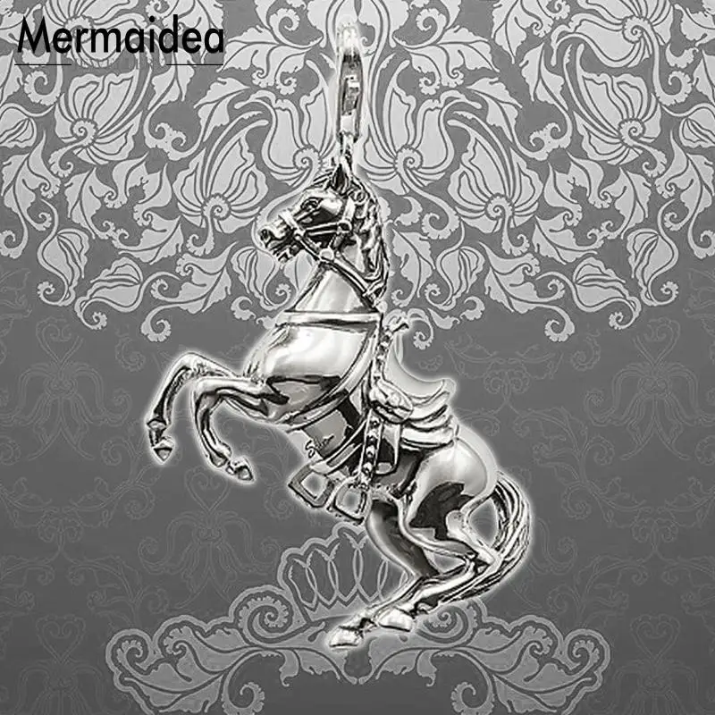 Подвеска Военная лошадь модное ювелирное изделие с серебряным покрытием в стиле
