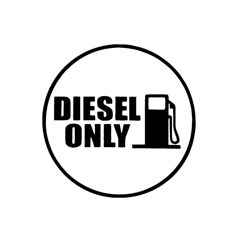 

12.1CM*12.1CM DIESEL ONLY Vinyl Decals Fun Car Sticker Fuel Black/Silver C3-0775