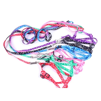 

Pet Dog Puppy Cat Kitty Nylon Harness Leash Lead Embroidery