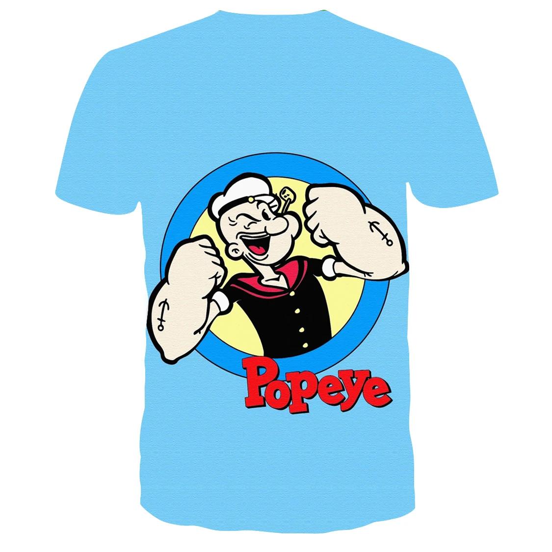 Новое поступление, Классическая мультяшная футболка popeye для мужчин и женщин, 3d принт, модная футболка с коротким рукавом, уличная одежда, повседневные летние топы