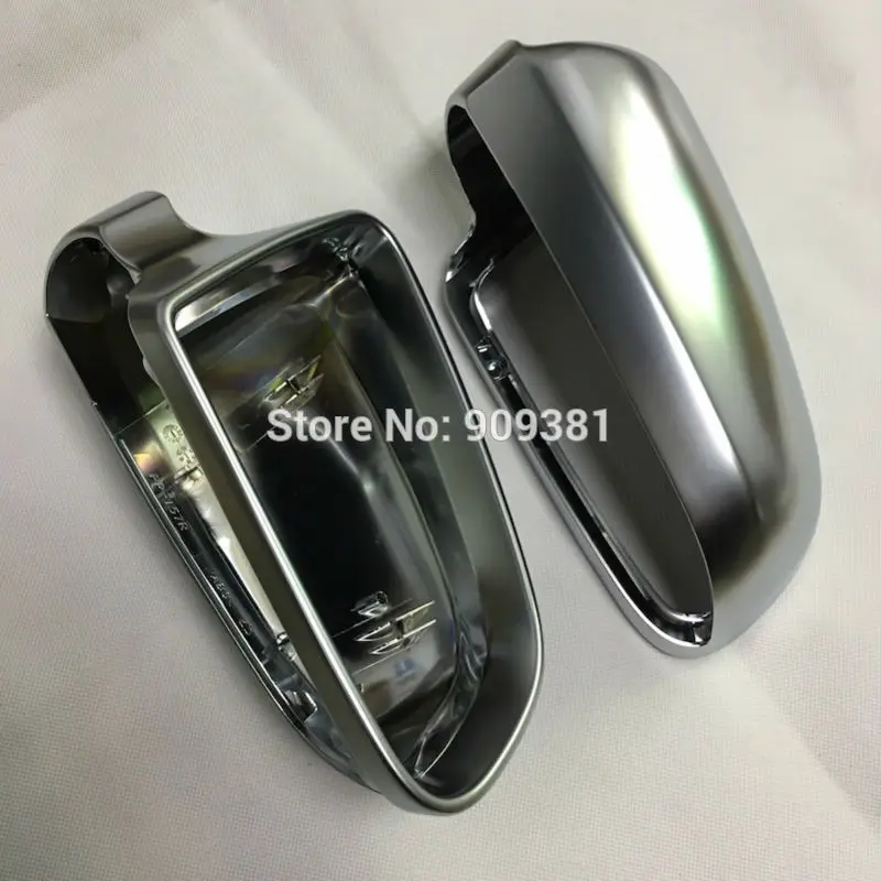 BODENLA Matt Chrome Mirror Cover Rearview Side Mirror Caps S Line For Audi A4 B6 B7 A6 C6 (2003-2007) S4