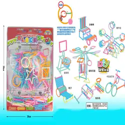 Детские строительные блоки cong ming bang, пластиковые сборные бои, вставленные Развивающие игрушки для детского сада