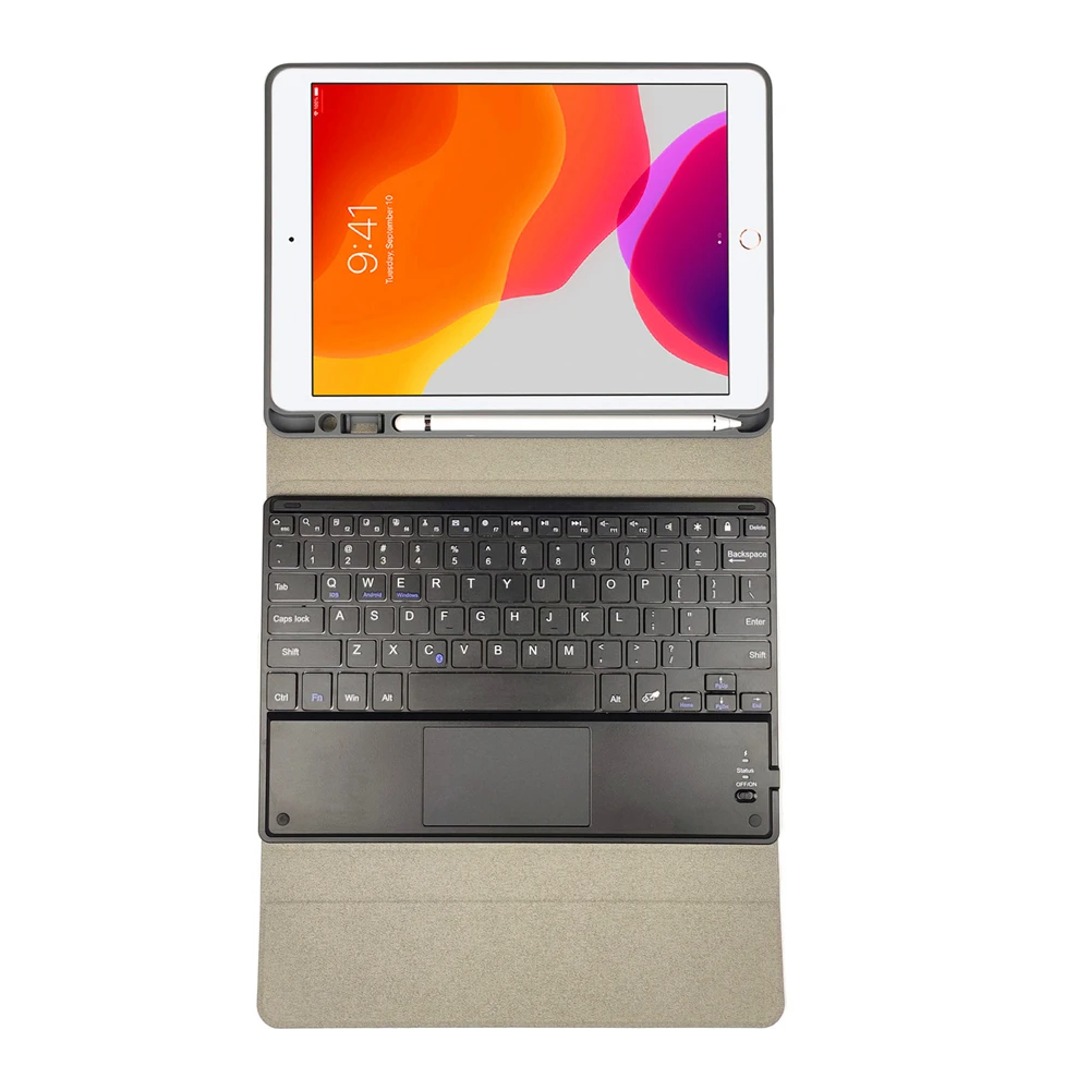 For Apple iPad 10.2 2019 Case Bluetooth Keyboard Touchpad Flip Stand Pen Holder Leather Shell For iPad 7th 10.2 2019 Cover For Apple iPad 10.2 2019 Case Bluetooth Keyboard Touchpad Flip Stand Pen Holder Leather Shell For iPad 7th 10.2 2019 Cover