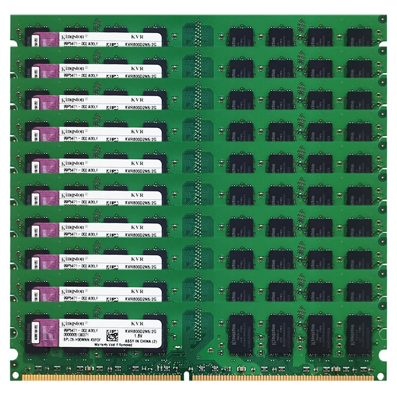 2GB 10pcs DDR2 Desktop Memory 800MHz 667 MHz PC2 6400U 5300 240Pins 1.8V Non ECC Unbuffered (Wholesale) UDIMM RAM | Компьютеры и офис