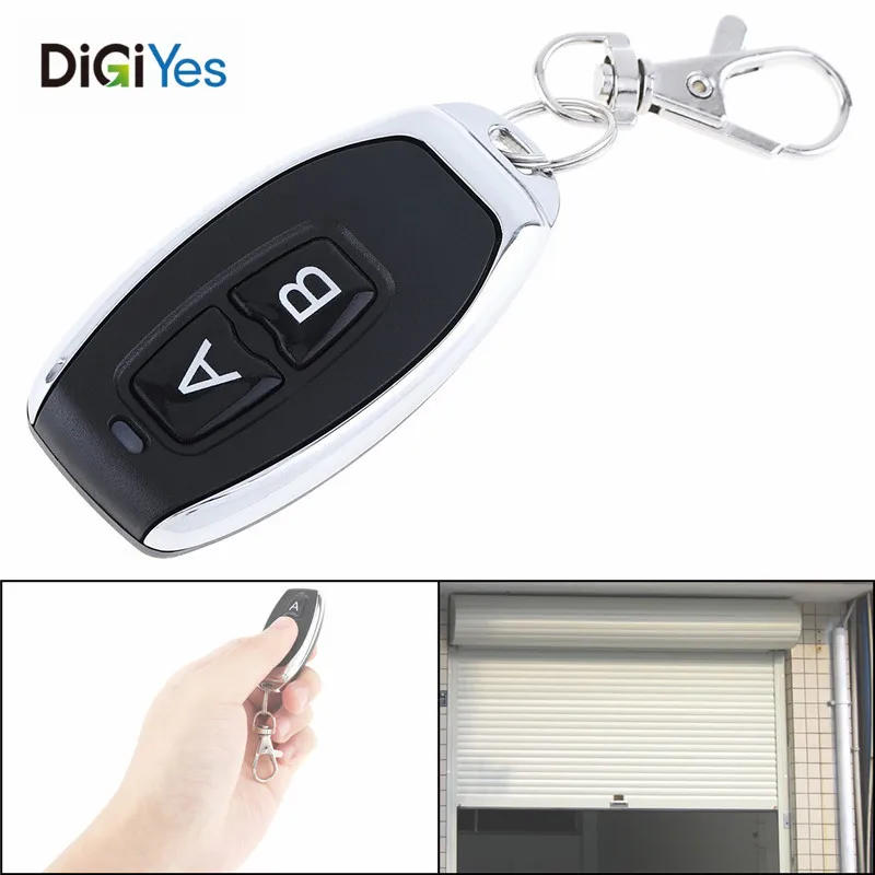 

Universal 4 Channel RF Wireless Transmitter Cloning Electric Gate Garage Door Remote Control 433MHz Switch with Keychain