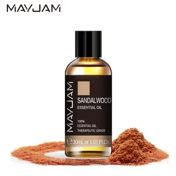 

30ML Sandalwood Pure Natural Essential Oils Citronella Vanilla Rose Frankincense Eucalyptus Tea Tree Oil for Humidifier Diffuser