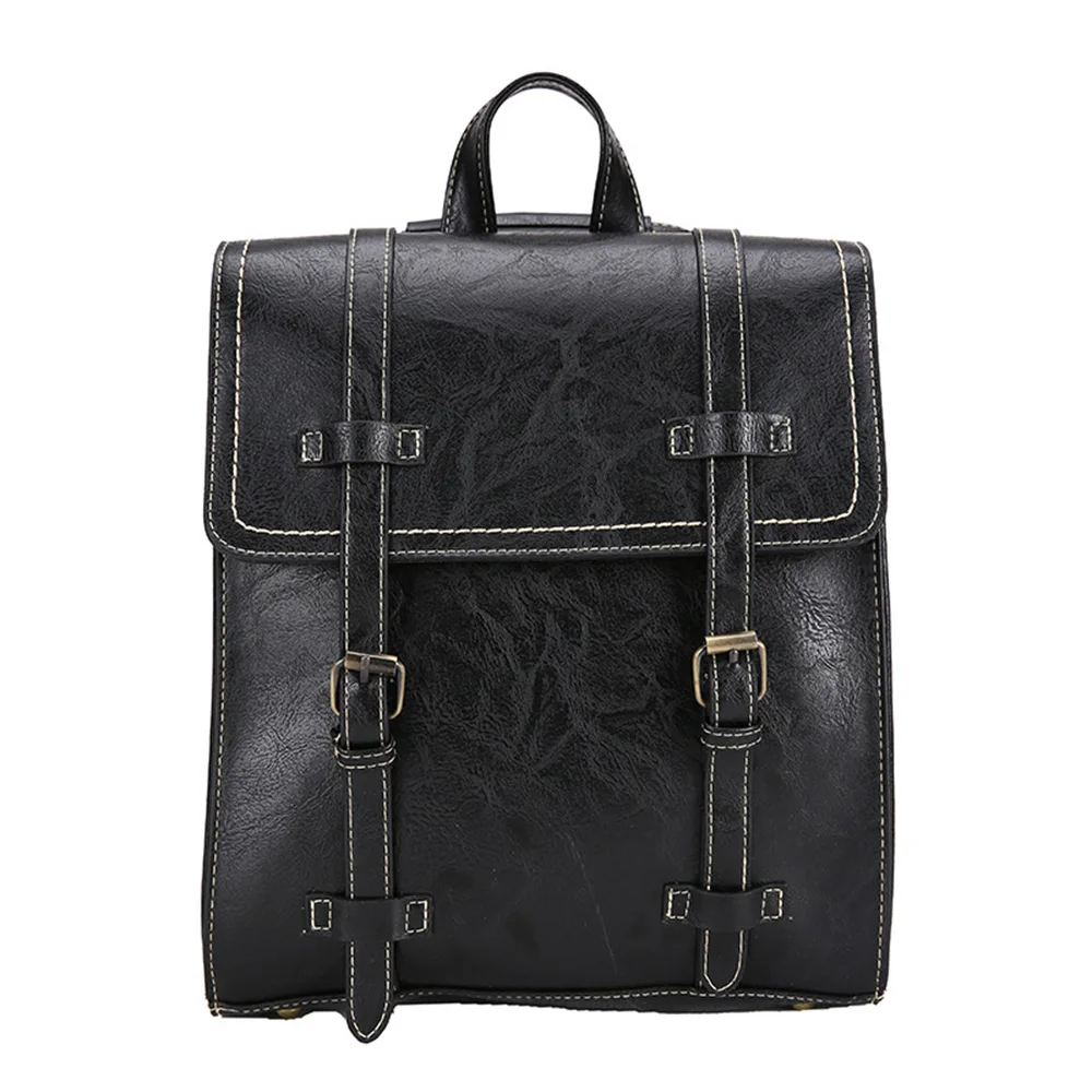 

Trend Gothic PU Leather Backpack Women School Bag Casual Fashion England Style Shoulder Bag Punk Backpacks Travel 2020 Fashion
