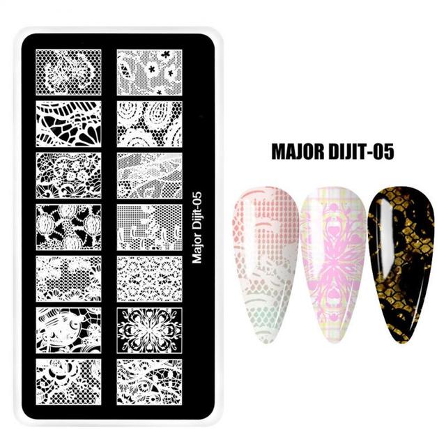 irregular shape Nail Stamping Plates Skull Template Dot Point Image Printing Stencil Nail print template Manicuring Tool