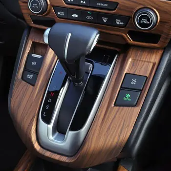 

1pcs Gear Shift Frame Cover ABS Peach Wood Grain Auto Trim Decor Parts