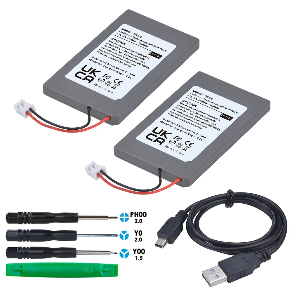 Batteria Di Ricambio Lip1359 1800Mah Compatibile Con Controller Wireless Sony Playstation 3 Ps3 Dualshock 3 Cechzc2E, Cechzc2U