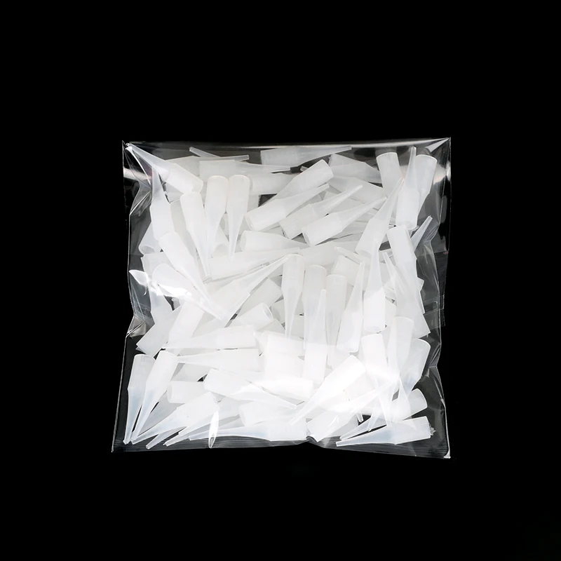 200Pcs 1R Permanent Makeup Needle Tattoo Tips For Permanent Makeup Eyebrow Lip Tattoo Machine Pen Accessories Caps tattoo microblading needles disposable tattoo tips