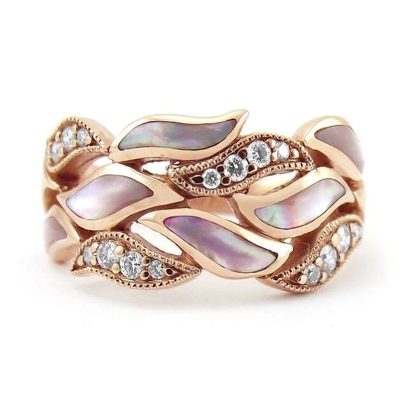 Винтажное женское кольцо с цветочным лунным камнем, романтическое изысканное богемное модное ювелирное изделие ручной работы Q4P746 - Цвет основного камня: N930