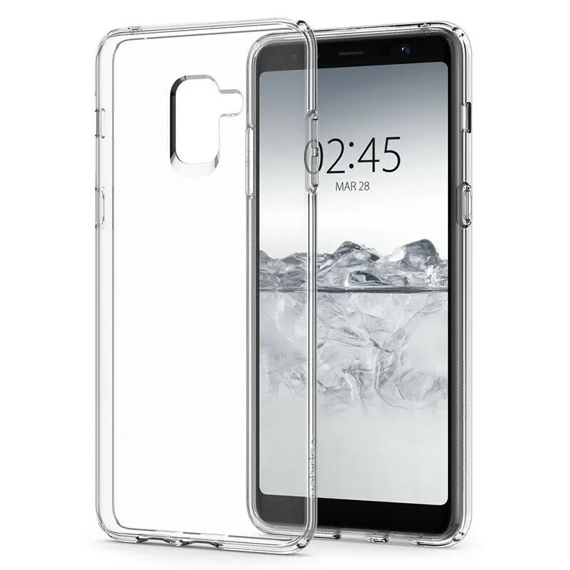 Мягкий чехол из ТПУ для Samsung Galaxy A8 Plus 2018 тонкий прозрачный силиконовый защитный +