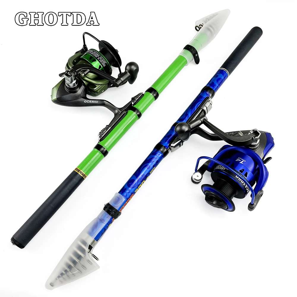 thumbnail image 2 of PROBEROS Fishing Rod & Reel Combo - 6.9ft Telescopic Carbon Fiber Pole With Baitcasting Reel & Full Tackle Kit 2 of 10