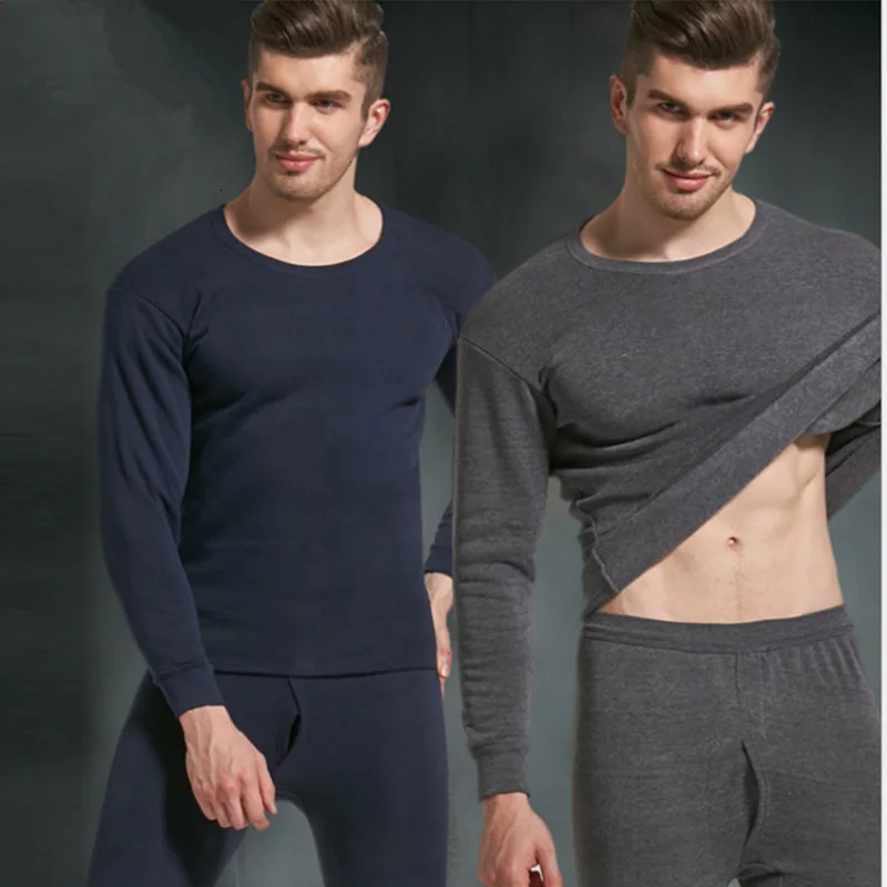

2019 Keep Warm Underwear Man Thickening Increase Down Season Suit Cotton Jersey Since Fever Autumn Pants