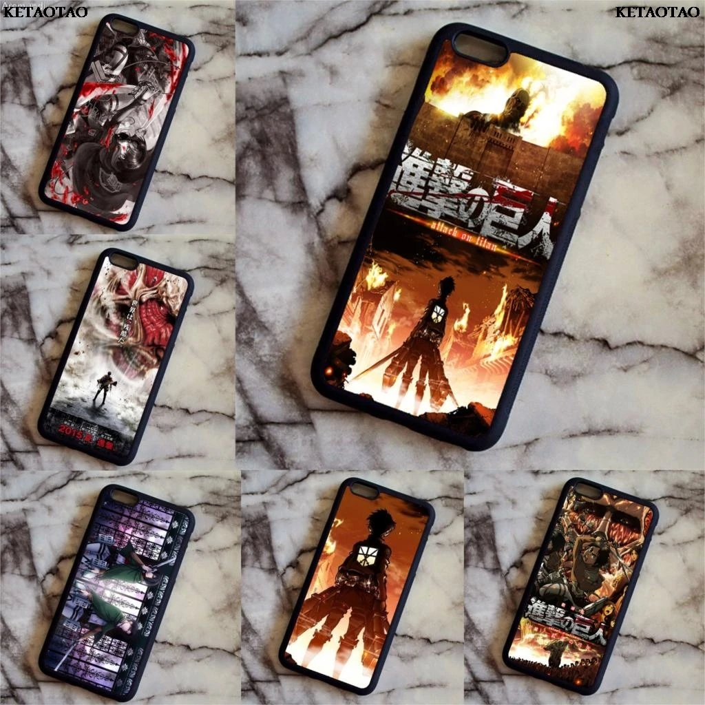 KETAOTAO 2018 Attack on Titan Shingeki no Kyojin чехлы для телефонов iPhone 4S 5C 5S 6 6S 7 8 Plus X Чехол Мягкий ТПУ