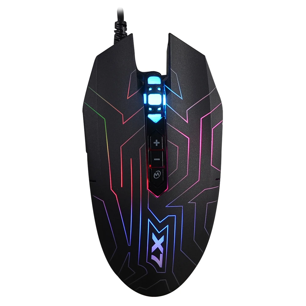 Мышь A4 X-77 черный оптическая(2400dpi) USB игровая(8but