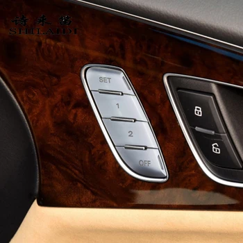

Car Door Lock Buttons Decoration Sequins Covers Seat Memory Buttons Stickers for Audi A6 C6 C7 S6 RS6 Interior Auto Accessories