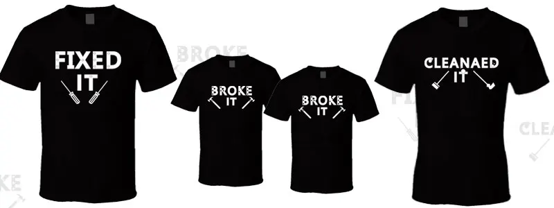 Семейная футболка с забавными буквами «break and fix» хлопковый комплект для папы, мамы, дочки и сына, Новое поступление, летняя одежда для маленьких девочек, папы, мамы