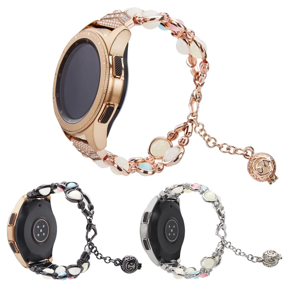 Браслет металлический для Samsung Galaxy Watch 3 41 мм/42 мм/Active 2 женский браслет с подвеской