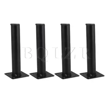 

BQLZR 4xStainless Steel Furniture Legs Square Base for Coffee Table Black 15cm