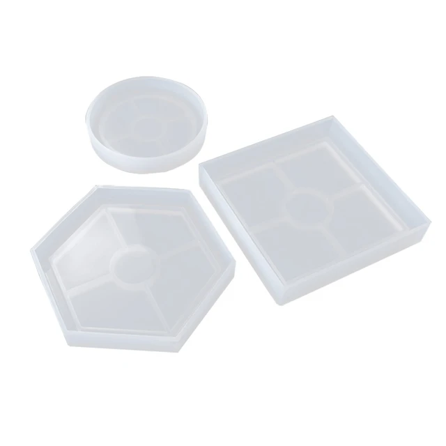 Color Pour 3pk Resin Silicone Coaster Molds