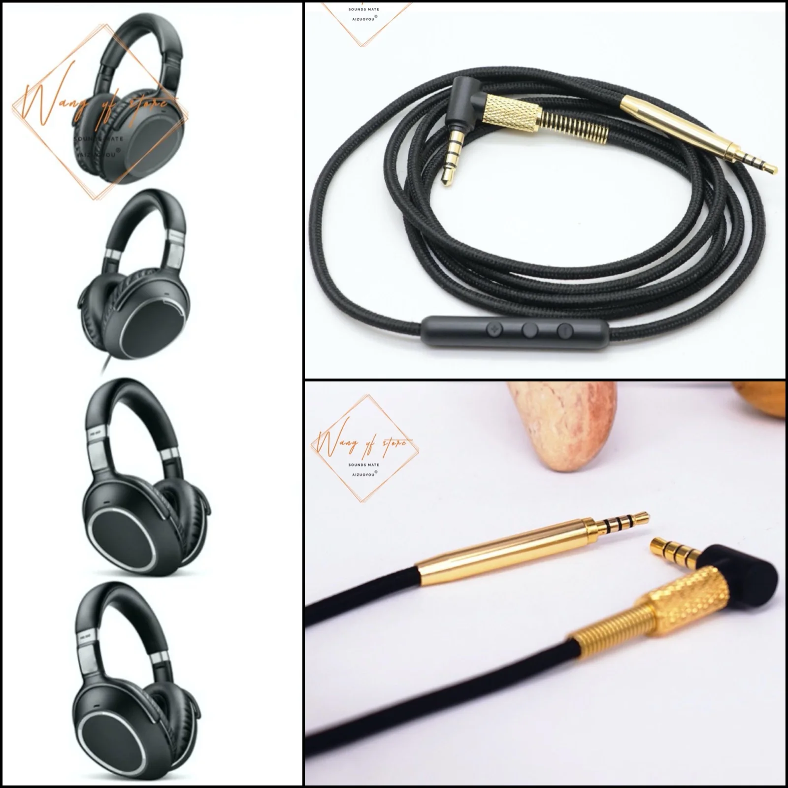

OFC Audio Cable For Sennheiser PXC350 PC350 PXC450 PXC480 PXC550 MB660 UC MS Headphone With Mic Remote Control Cord