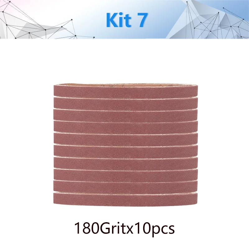 Grit 180 10 шт. шлифовальная лента мульти-зернистая шлифовальная бумага 330x10 мм шлифовальная лента для угловой шлифовальной машины ленточная шлифовальная машина абразивный инструмент - Цвет: Grit 180