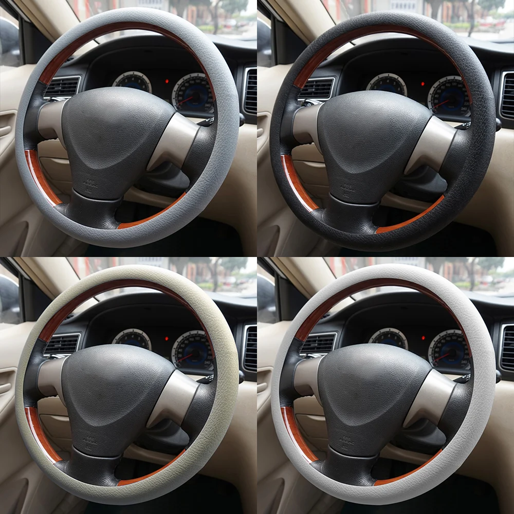 FORAUTO чехол рулевого колеса автомобиля силиконовый универсальный автомобиль-Стайлинг автомобиля рулевые Чехлы эластичный 38 см Авто украшения Аксессуары