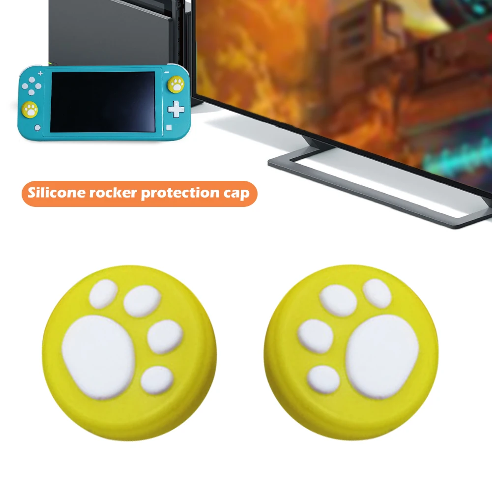 VKTECH 4pcs Silicone Thumb Grips Analog Stick Non-slip Covers for Nintendo Switch Lite Joy Con Analog Stick Caps Skin