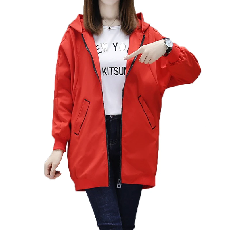 Abrigos modernos para mujer 2019 primavera otoño cazadora abrigos con capucha para mujer grande uniforme de béisbol 3XL| | - AliExpress