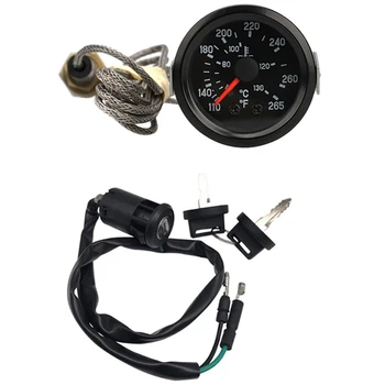 

1 Set Ignition Switch Key & 1 Pcs 12V Double Scale Pointer Type 52mm VDO Water Temperature Meter
